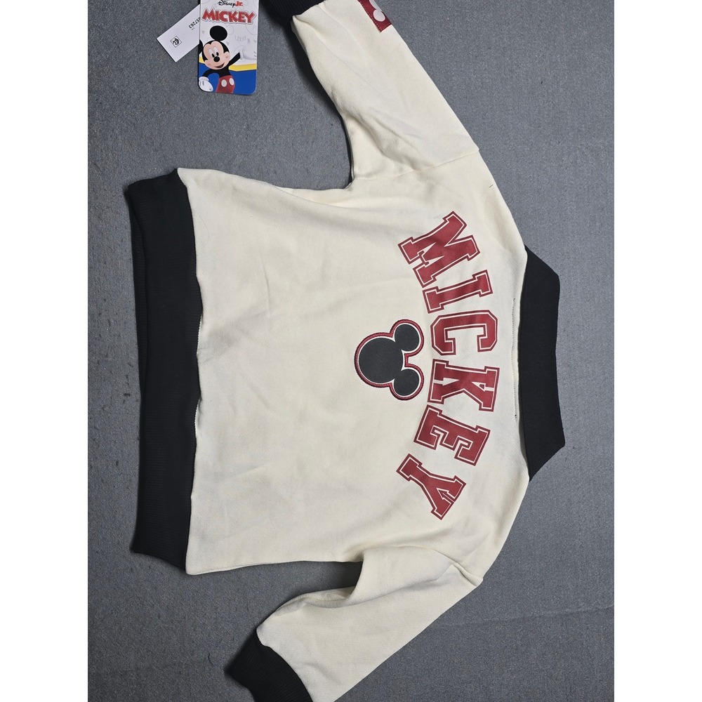 Disney Mickey Mouse Kids 2T Off White Rugby Sweatshirt Long Sleeve Pullover NEW - Picture 6 of 6